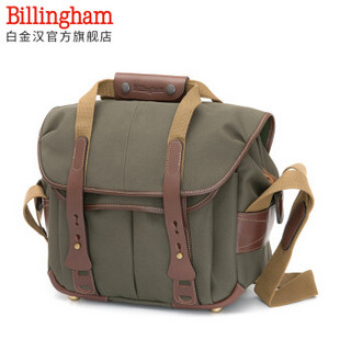 白金汉（Billingham）207 经典系列 单肩摄影包 一机三镜一闪（灰绿色/巧克力色皮 尼龙款）
