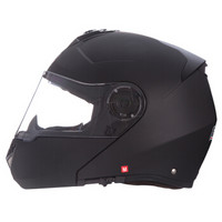 坦克（Tanked Racing）摩托车头盔赛车头盔揭面盔双镜片 T270四季通用 XL码 亚黑