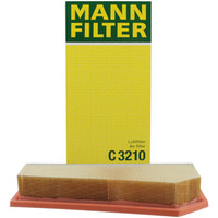 曼牌滤清器 曼牌(MANNFILTER)空气滤清器/空气滤芯/空滤C3210(奔驰C180/C200/C260/E200L/E260L/SLK200)
