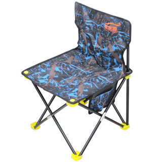 畅意游(Easy Tour)野营折叠椅子 自驾游装备 钓鱼凳子美术写生靠背椅便携钓椅 中号蓝色迷彩椅