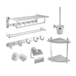 九牧（JOMOO）939415-7Z-1 挂件毛巾架杆浴巾架套装 太空铝浴室卫生间8件套餐