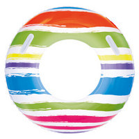 Bestway游泳圈 成人救生圈91CM（带安全手柄设计、适合10岁以上青少年及成年人使用）36010绿色条纹