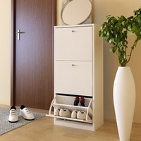 慧乐家 鞋柜 昊朗三门鞋柜 玄关隔断门厅柜鞋架 白色 11042