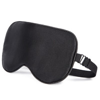 伴侣行 真丝眼罩 桑蚕丝眼罩 透气舒适睡眠眼罩 黑色 BL1008