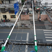 美居客 不锈钢晒衣杆可伸缩阳台室外晾晒杆固定式单杆（1.75-3.25m)