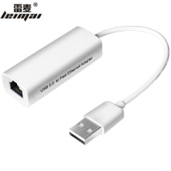 雷麦(LEIMAI) USB2.0转RJ45网线接口 苹果免驱 USB有线百兆网卡 苹果MacPro/Air笔记本网卡转换器 白色