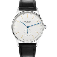 NOMOS 诺莫斯 Orion系列 384 男士手动机械手表 38mm 白色 黑色 马皮