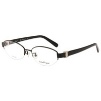 FERRAGAMO 菲拉格慕  女款黑色镜框黑色镜腿光学眼镜架眼镜框 SF2530A 001 52MM