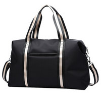 BOPAI 博牌 旅行包男士手提包短途大容量行李包女出差健身包旅游单肩包防水行李袋 732-004042 黑色