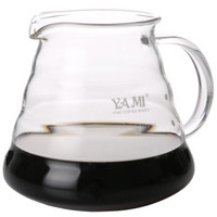 亚米（Yami）手冲咖啡壶 云朵玻璃咖啡壶 600CC YM5096
