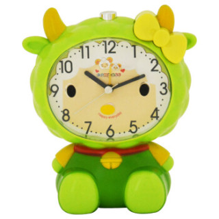 商品康巴丝compas闹钟创意卡通可爱创意时尚小闹表卡通懒人床头闹钟