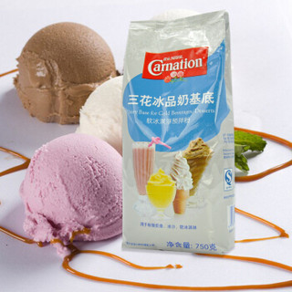 雀巢（Nestle）三花冰品奶基底 冰淇淋粉 软冰淇淋粉 冰沙粉750g 甜筒原料