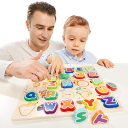 特宝儿（topbright）26英文字母认知儿童拼图2-3岁 3-6岁男孩女孩宝宝益智玩具 *2件