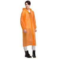 伴侣行 加厚雨衣非一次性 8丝厚 户外登山旅行便携雨披男女长款雨衣 BL1082 橙色