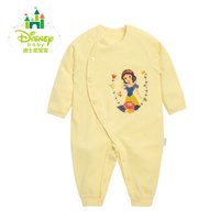 迪士尼(Disney) 婴儿连体衣 纯棉新生儿内衣侧开扣哈衣爬服153L663 淡黄 73cm