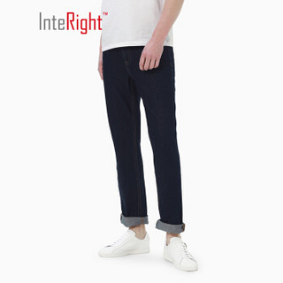 InteRight 美式休闲宽松直筒牛仔裤