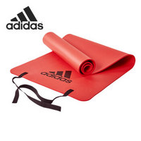 阿迪达斯adidas瑜伽垫 高密度加厚NBR健身垫 初学者防滑男女运动垫子6mm 红色
