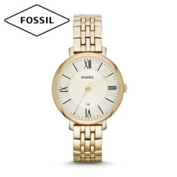 化石(Fossil)手表 金色钢带女士手表石英表时尚休闲腕表ES3434