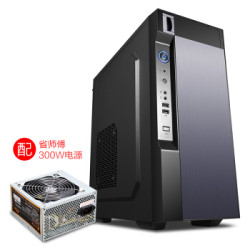 金河田(Golden field)家悦X8 中塔办公游戏台式机电脑主机机箱电源套装 标配省师傅4000额定300W静音电源