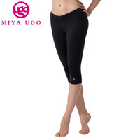 弥雅 瑜伽服女 下装 舒适显瘦瑜伽七分裤时尚运动健身长裤舞蹈裤 黑色 S