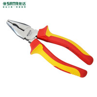 世达(SATA) 6寸VDE绝缘耐压钢丝钳省力型老虎钳子 70331 现货