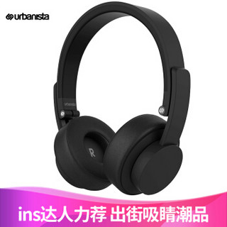 爱班（Urbanista）西雅图 时尚无线蓝牙耳机 头戴式 带麦 HiFi音乐重低音 手机游戏吃鸡耳机 黑色