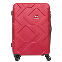 卡米龙 万向轮男女大容量轻盈拉杆箱箱子密码箱行李箱女旅行箱男24英寸托运箱 DJ1*51006 红色