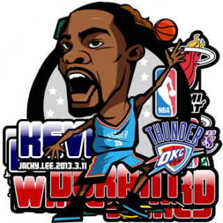 商品lma洛玛汽车划痕遮挡贴纸蓝球明星球星车贴杜兰特卡通贴纸3d搞笑