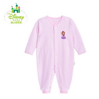 迪士尼(Disney)婴儿衣服宝宝四季内衣纯棉全开扣连体衣爬服153L664 淡粉 6个月/身高66cm
