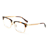 TRUSSARDI 杜鲁萨迪 中性款玳瑁色镜框金色镜腿金属全框光学眼镜架眼镜框 VTR273F 0721 54MM
