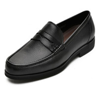 诺贝达 ROBERTA DI CAMERINO鹿皮商务休闲鞋软底舒适男鞋一脚蹬套脚皮鞋 SRC50331A 黑色 43