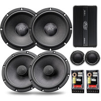 Rondo 汽车音响改装 SR650+SR650C喇叭套装+RD80.4四路功放+线材配件