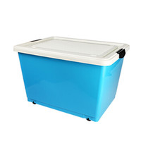 振兴 百纳箱整理箱50L 塑料收纳箱带滑轮百纳箱整理箱50L衣服玩具收纳箱 CH8872