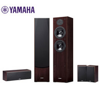 YAMAHA 雅马哈 NS-F51+P51 音响 音箱 家庭影院 5声道（主箱+中置+环绕）落地式五件套装 胡桃木色