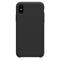 耐尔金（NILLKIN）苹果iPhone X手机壳 感系列液态硅胶手机壳/保护套/手机套 黑色