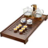 金灶(KAMJOVE) 全自动上水鸡翅木功夫茶具套装茶台套装R-350A 搭配G9电茶壶+KP-90青花茶具+P-302茶水桶