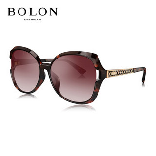 暴龙BOLON太阳镜女款安妮海瑟薇同款时尚太阳眼镜蝶形框墨镜BL5018C20