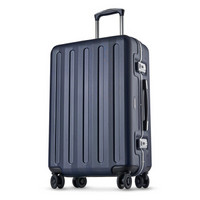 愛可樂 ECHOLAC   铝框拉杆箱 防刮双TSA密码锁行李箱 双排8轮旅行箱 PCT008E 蓝色 28英寸