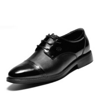 宾度（J.Benato）商务正装鞋 英伦男士皮鞋系带三接头尖头英伦男鞋 黑色 37