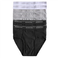 GIORDANO 佐丹奴 内衣男式内裤 内衣裤六条装宽橡筋腰三角内裤 011770140011305 白/灰/黑加加大码(180/94A)