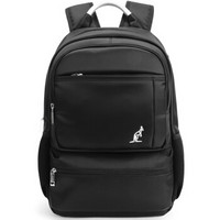 L'ALPINA 阿尔皮纳袋鼠 双肩包休闲商务背包笔记本电脑包多功能书包时尚男包 681022001黑色