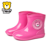 Boogie Bear韩国儿童雨鞋男童防滑雨鞋卡通女童雨靴宝宝雨鞋幼儿园儿童水鞋 9733100015粉色23