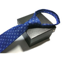 GLO-STORY 拉链领带  男士韩版商务正装懒人方便易拉得领带礼盒装MLD824053 深蓝色