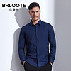 Brloote/巴鲁特男士长袖衬衫春男修身时尚商务休闲衬衣 蓝色 175/96A