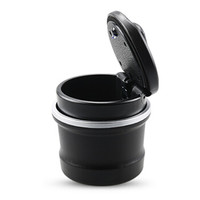 KOOLIFE 车载烟灰缸 汽车用烟缸带盖LED灯阻燃 杂物盒垃圾桶 家用办公桌通用 创意车内小饰品