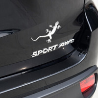 LMA洛玛 汽车改装贴 3D立体车标改装贴纸PVC防金属软胶电镀银色壁虎