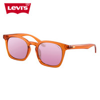 李维斯（Levi's）太阳镜 男女款果冻橙框炫彩镀膜片板材偏光墨镜LS99043 C03P 50