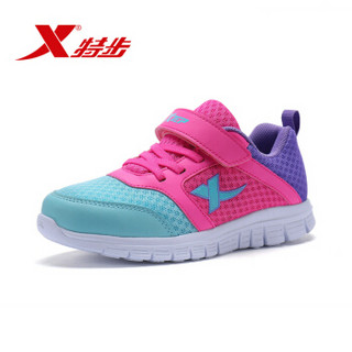 特步 （XTEP）儿童运动鞋女童运动鞋拼色跑鞋683314119500 红紫 32码