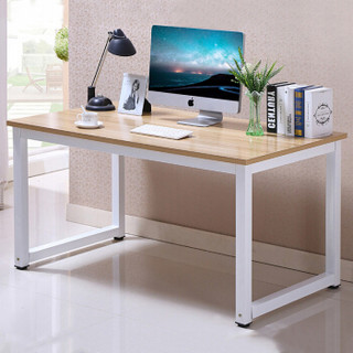 中伟电脑桌台式简易书桌现代简约钢木办公桌140*60cm