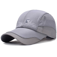 GLO-STORY 棒球帽 夏季男女同款速干帽遮阳透气网眼鸭舌帽MMZ824259 灰色